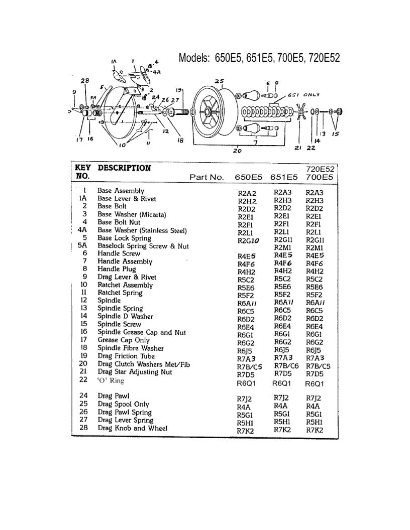 650, 651, 700, 720e5 Schematic
